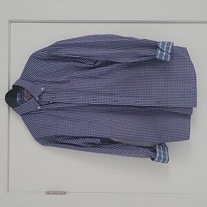 Like New! Men's Ariat Blue Plaid Long Sleeve Shirt Size Large